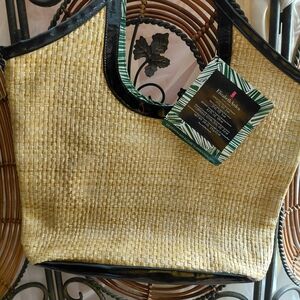 Elizabeth Arden Tan and Black Tote Bag